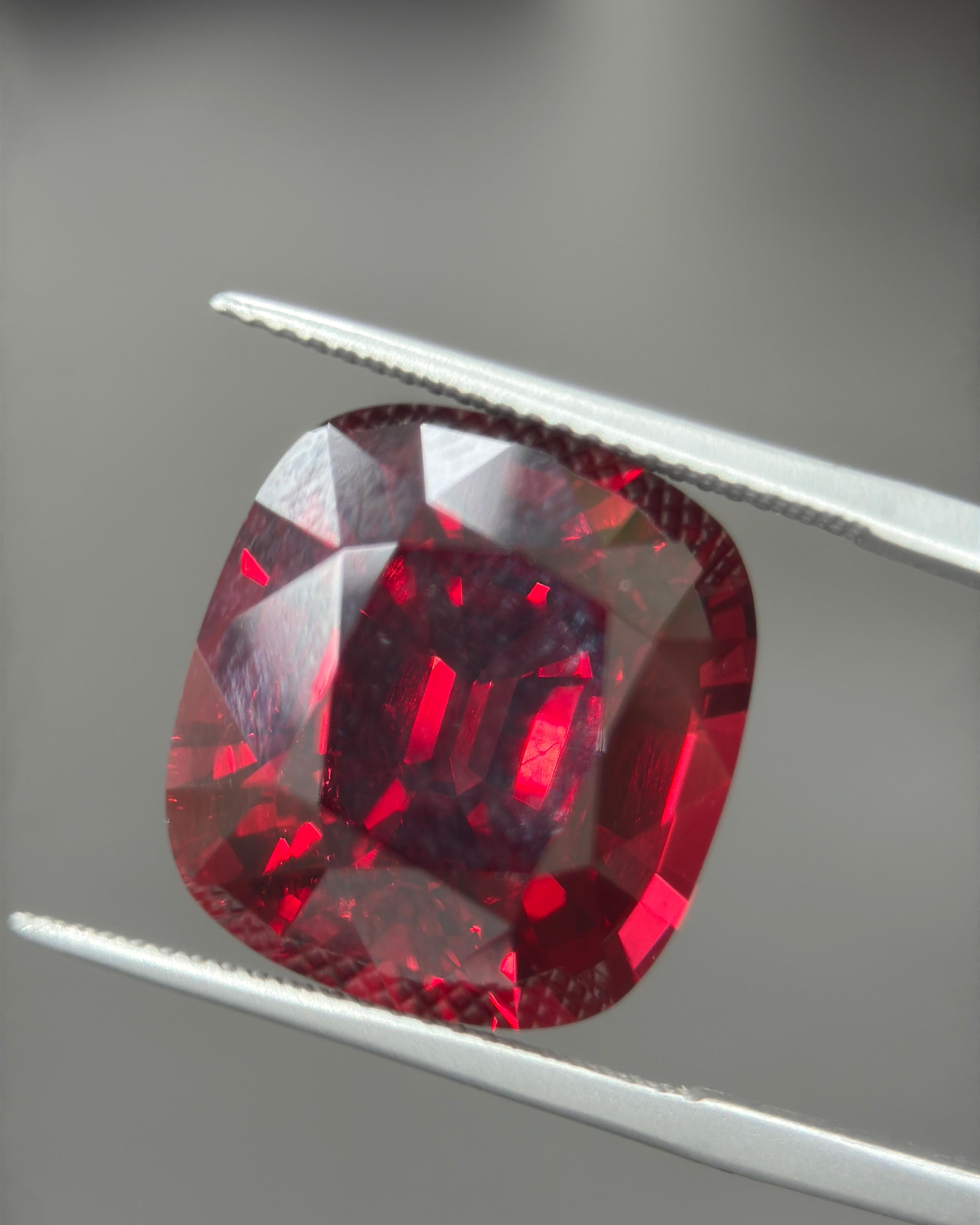 AGL-zertifizierter 20,59 Karat Burma No Heat Vivid Red Spinel im Angebot 8