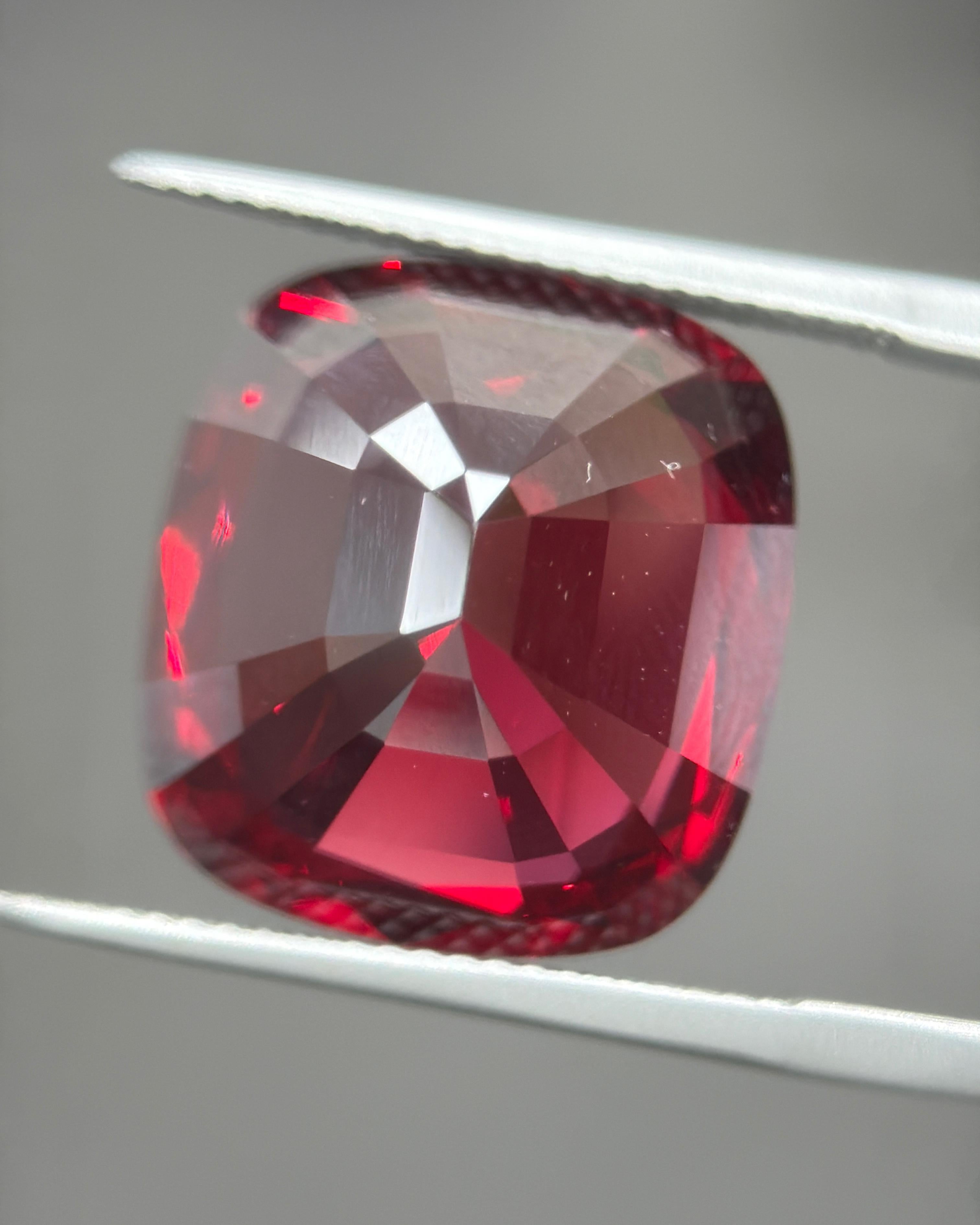 AGL-zertifizierter 20,59 Karat Burma No Heat Vivid Red Spinel im Angebot 4