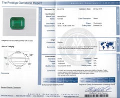 AGL Certified 22 Carat  Emerald Diamond with trapeozid ring