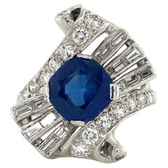 AGL Certified 2.40 ct. Burma No Heat Sapphire Cocktail Ring 