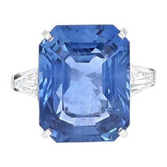 AGL Certified, 25.97 Ct. Ceylon No Heat Sapphire Cocktail Ring. Retail $250, 000