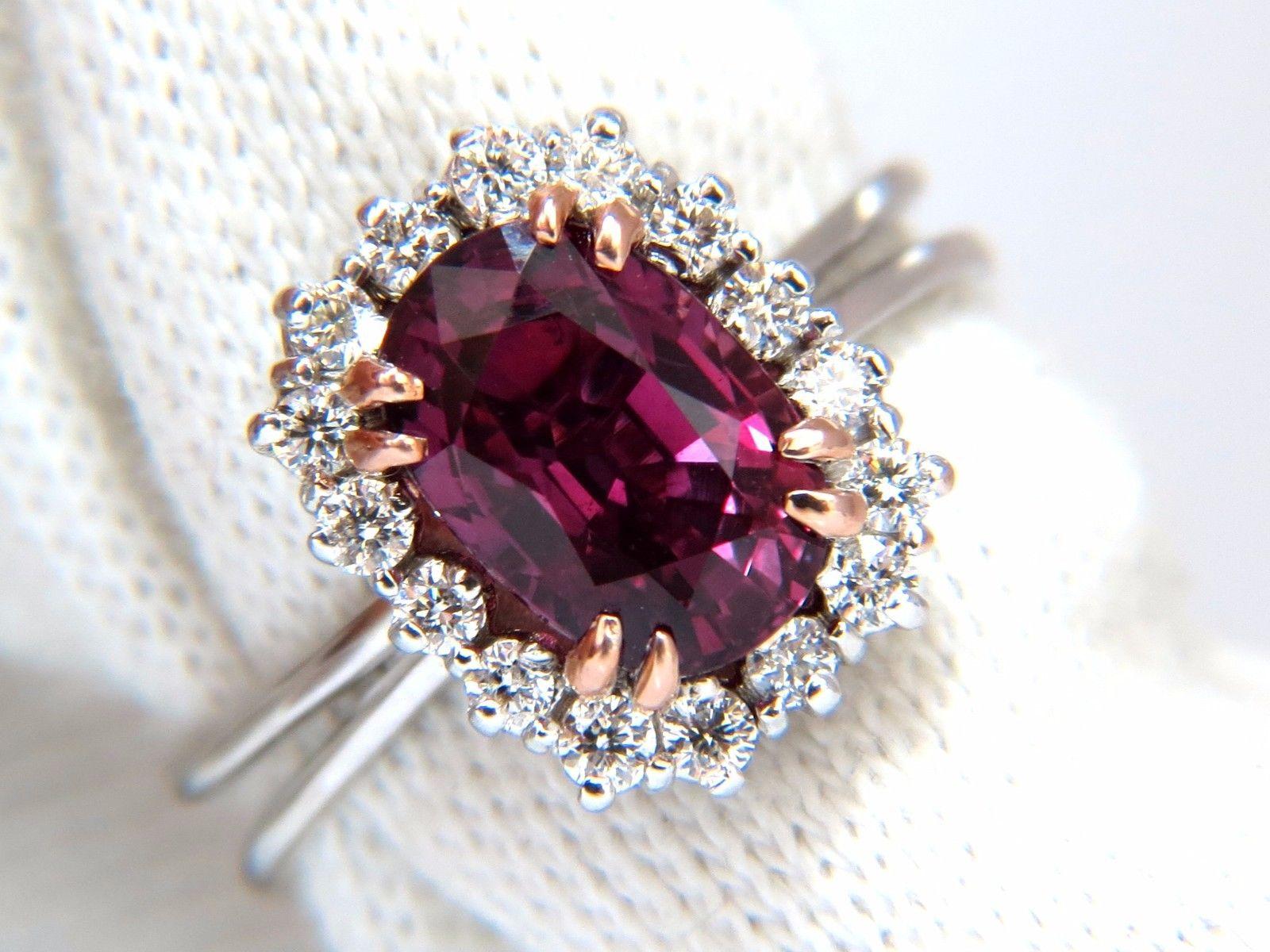 AGL Certified 2.99 Carat Natural Ruby Diamond Ring 18 Karat In New Condition In New York, NY