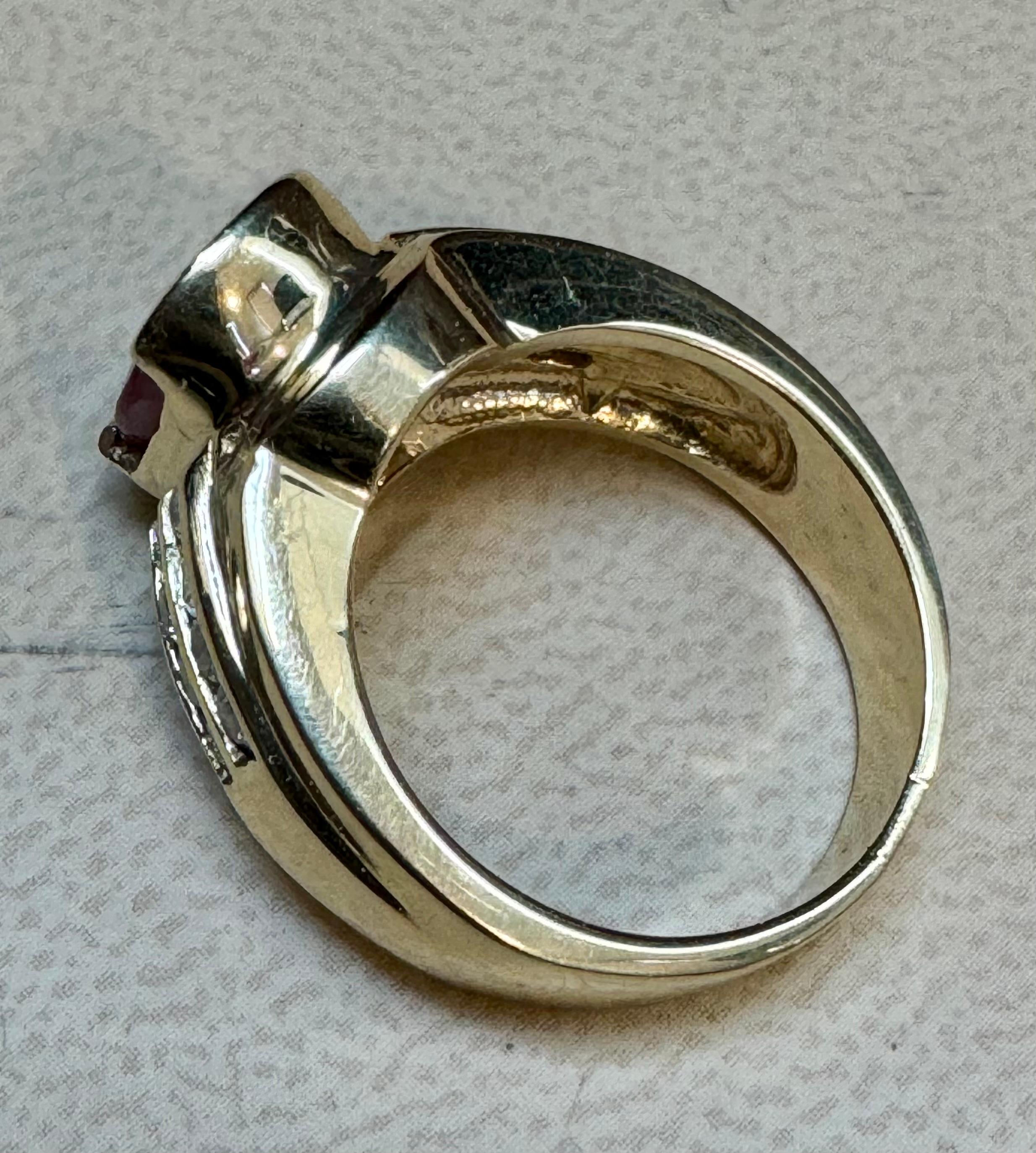 Oval Cut AGL Certified 3.5 Carat Burma Ruby & Diamond Ring in 18 Karat Yellow Gold Ring For Sale
