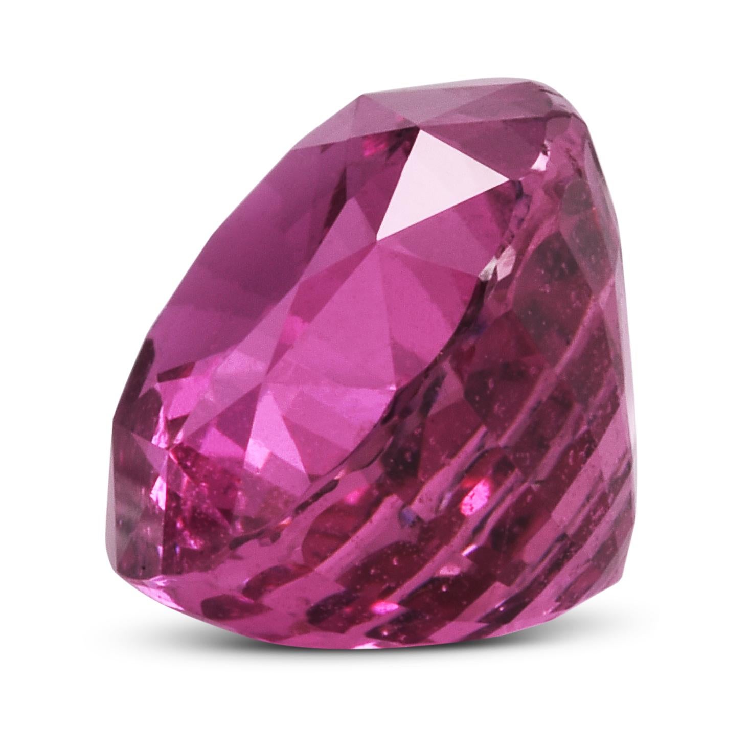 Gemma di zaffiro rosa naturale di 3,63 carati con rapporto AGL / JupiterGem In condizioni Nuovo in vendita a Los Angeles, CA