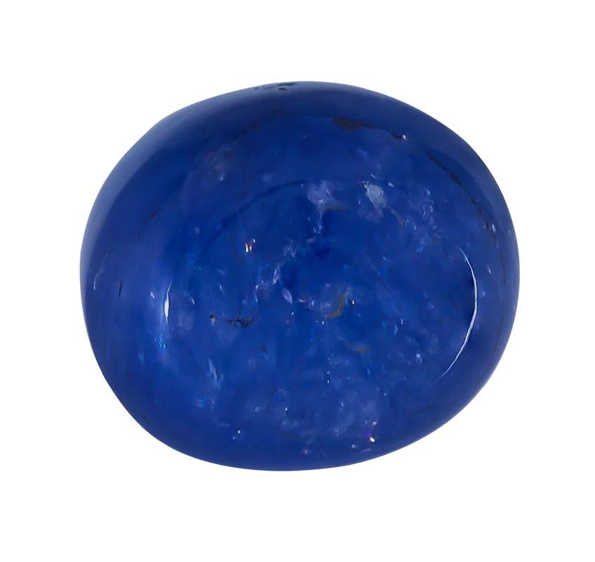 Der 41,62 Karat blaue Saphir im Cabochon-Schliff ist AGL-zertifiziert im Zustand „Hervorragend“ im Angebot in New York, NY