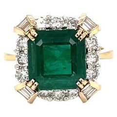 AGL Certified 4.41ct Emerald Ring