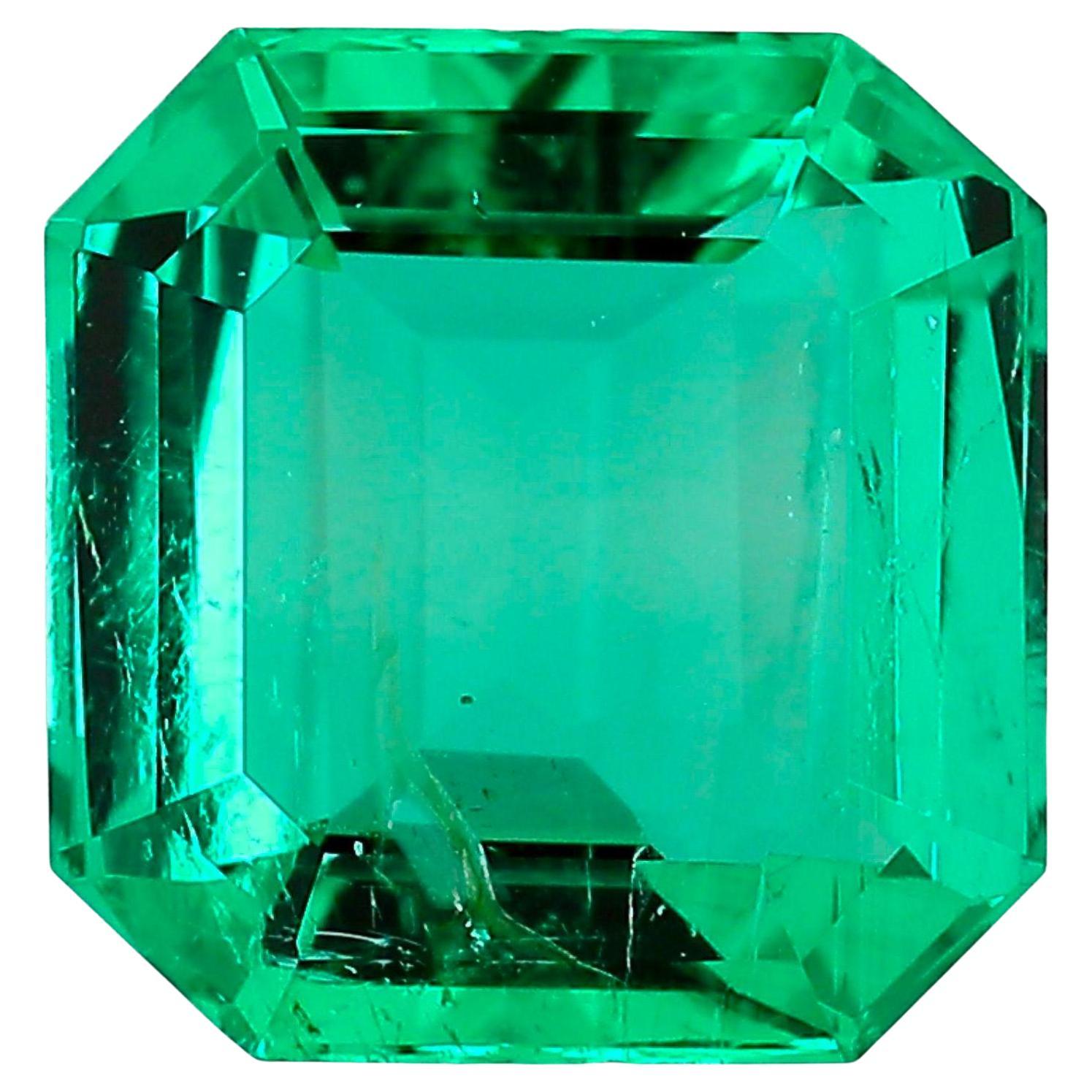 AGL-zertifizierter kolumbianischer Smaragd mit 4,45 Karat, loser Stein  Unbedeutendes Öl im Angebot