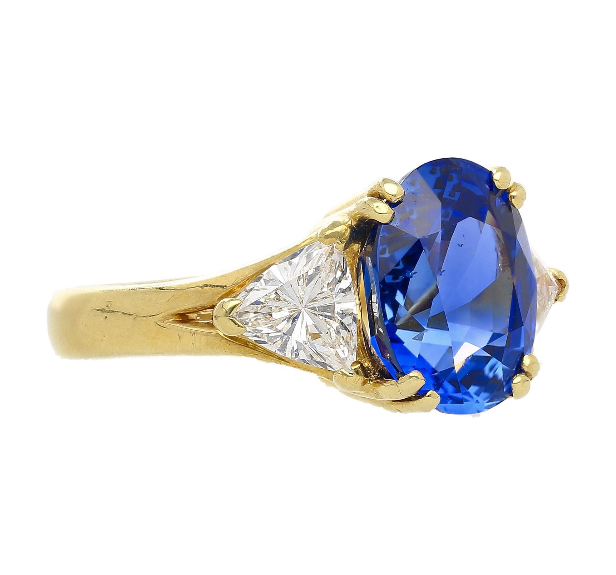 The perfect ring for someone looking to keep it traditional in a unique way. The 18K white gold cathedral band lends a classic feel to this stunning piece. While the center stone may deviate from tradition, it truly is a remarkable gem and stands