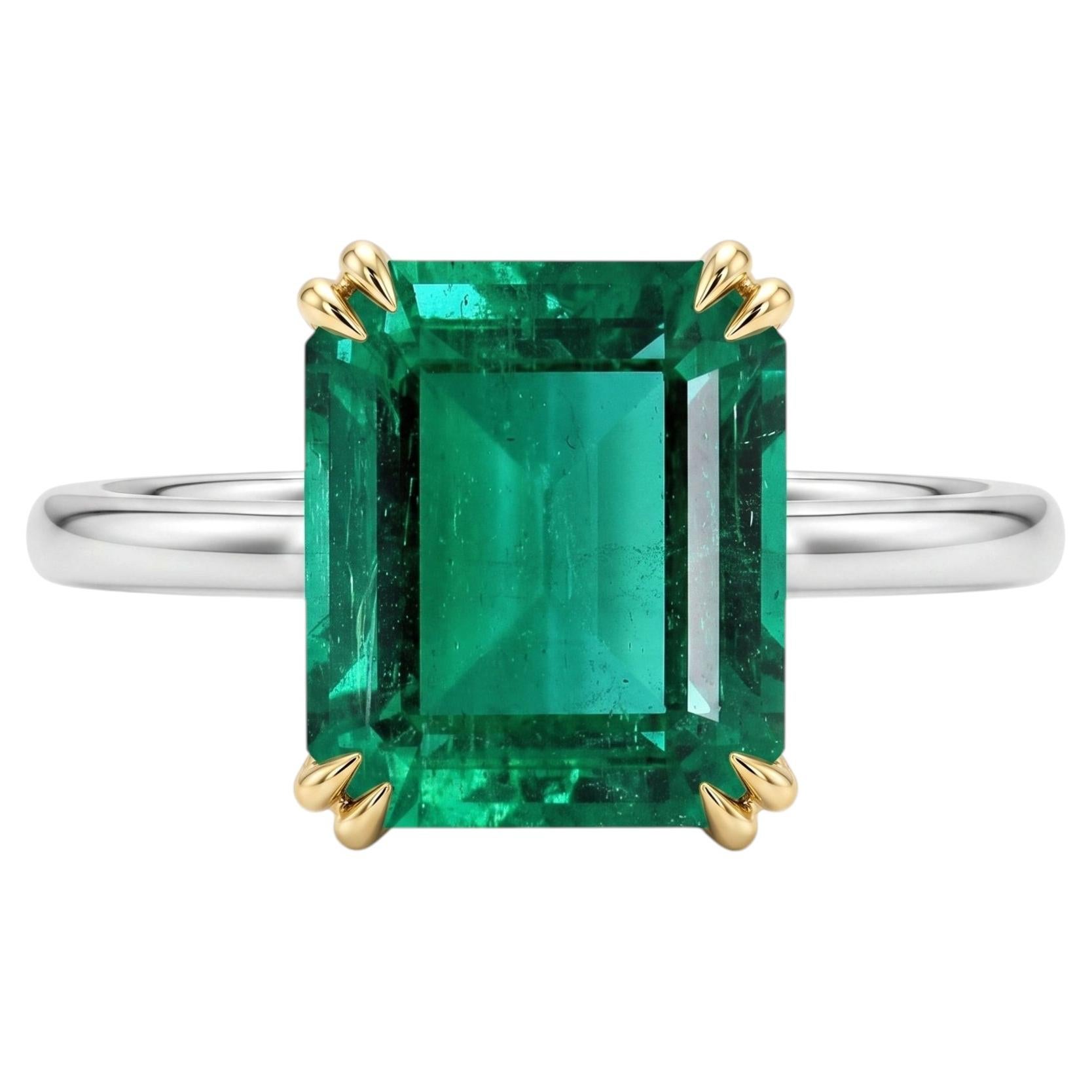 AGL Certified 5 Carat Emerald Made-to-Order Ring