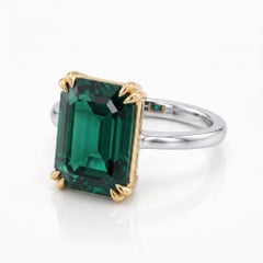 AGL Certified 5 Carat Emerald Ring Made-to-Order - NO OIL