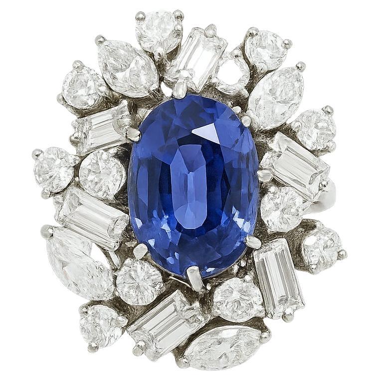 AGL Certified 5.04-carat Natural Sapphire Ring NO HEAT