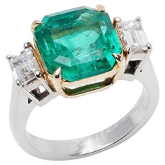 AGL certified 5.82 ct. Colombian emerald ring 