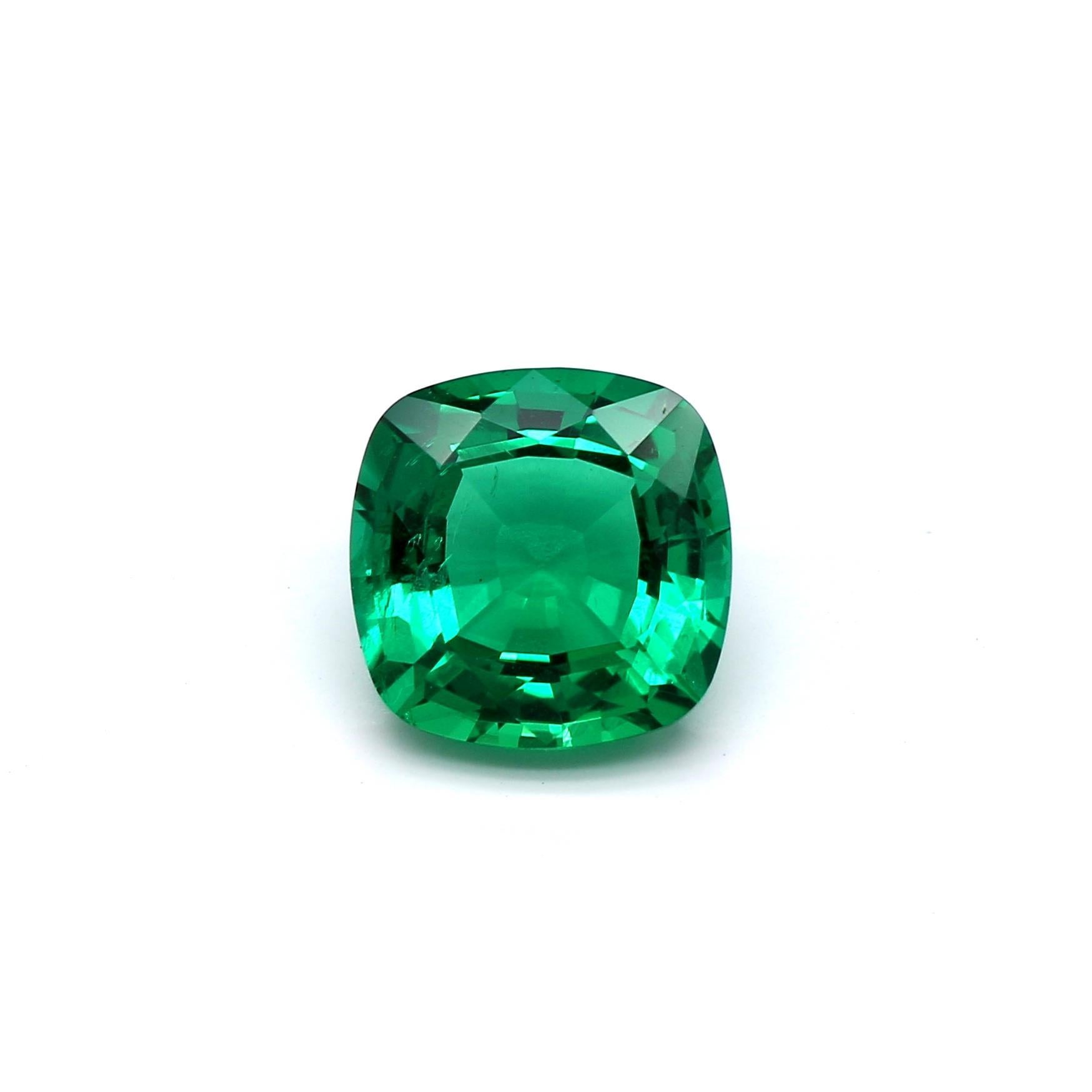 Modern AGL Certified 4 Carat AAA+ Natural Emerald Diamond Earrings