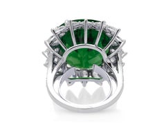 Dunaigre Certified 5.34 Carat Colombian Minor Oil Emerald Platinum Ring