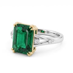 AGL Certified 7 Carat Emerald Made-to-Order Ring