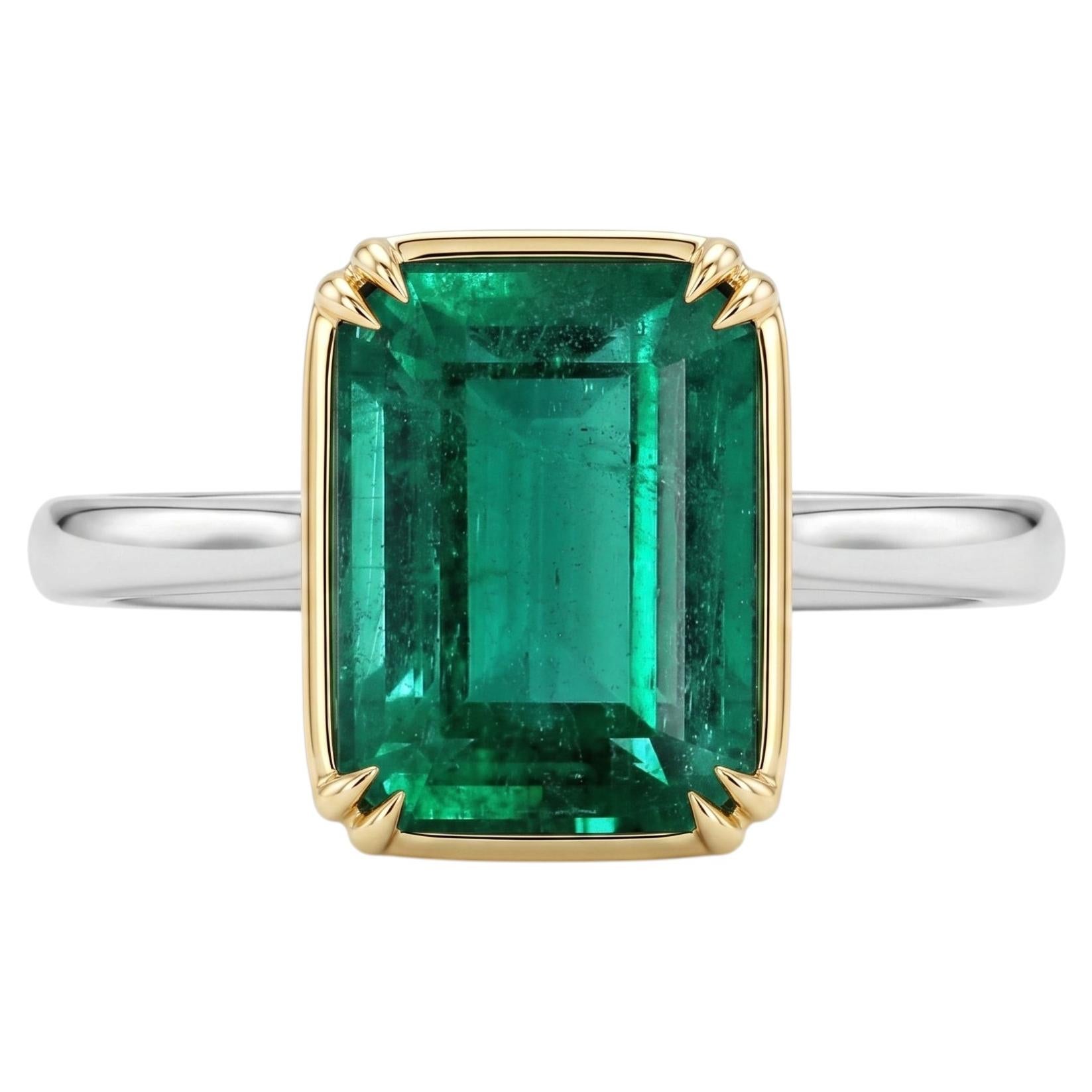 AGL Certified 8 Carat Emerald Ring Made-to-Order