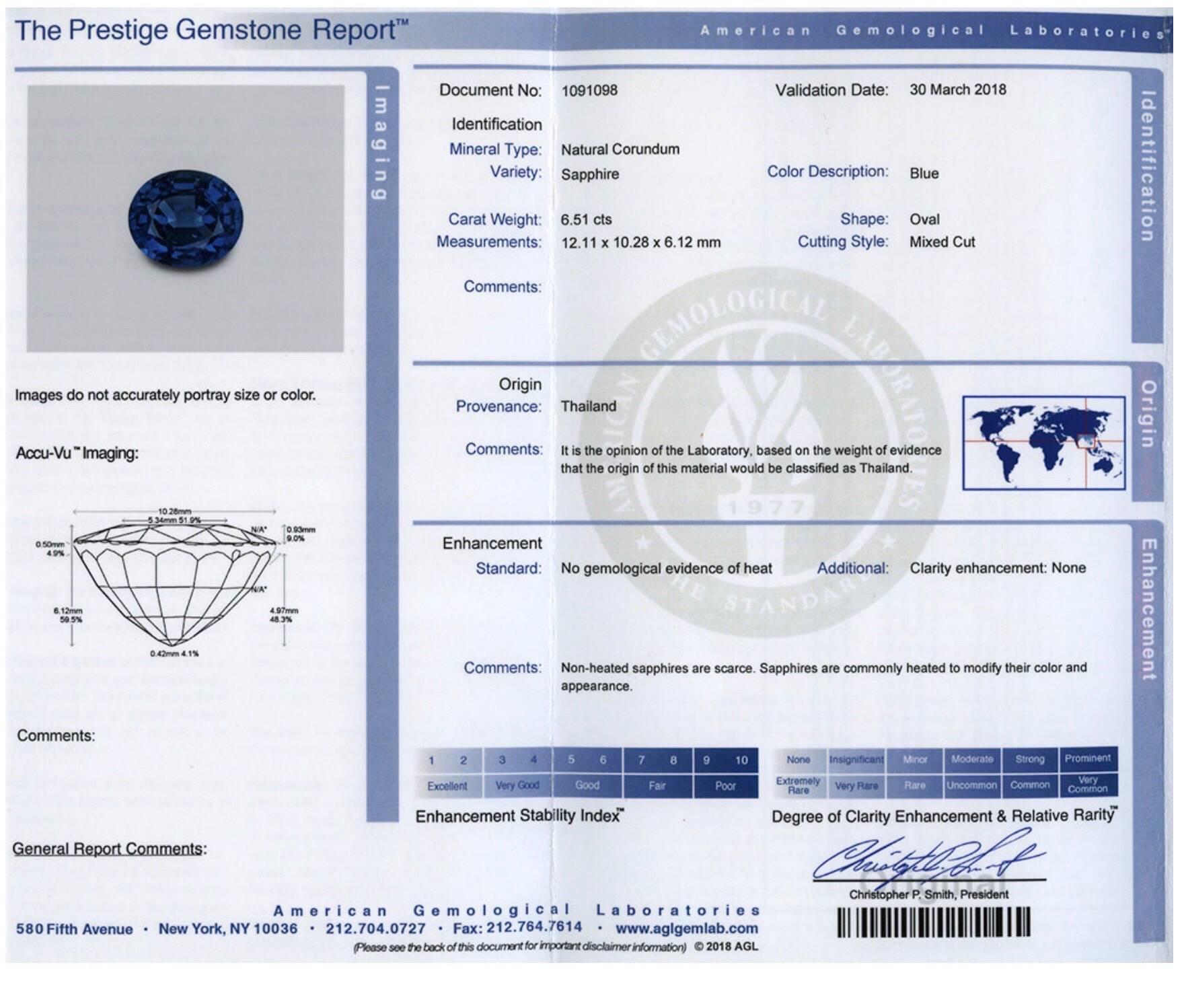 AGL Certified 9 Carat Sapphire, Antique Gold, Platinum and Diamond Ring 1