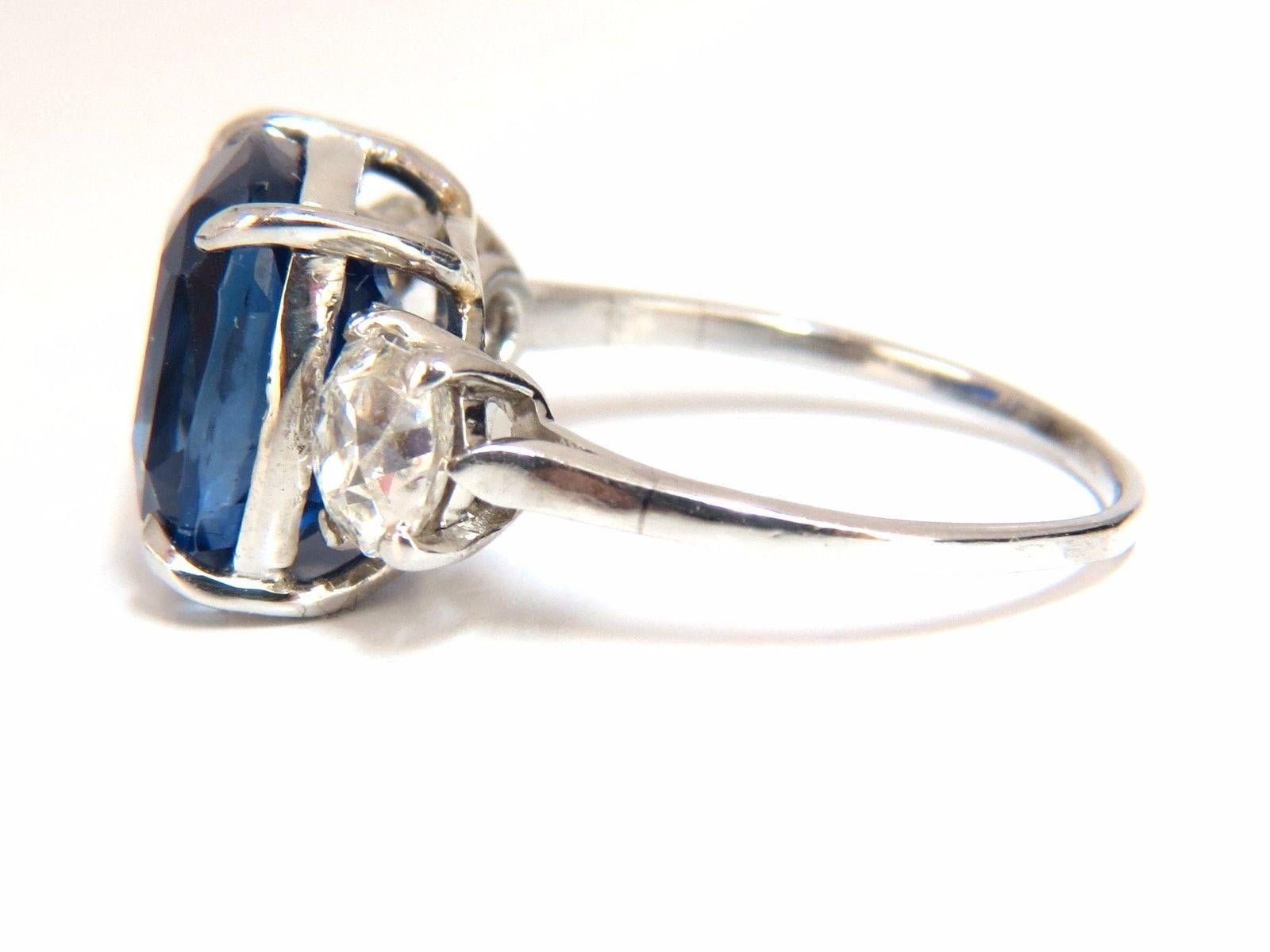 AGL Certificado 9.23ct Natural No Heat Sri Lanka Zafiro Diamante Anillo Platino en venta 2
