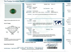 AGL Certified Minor Traditional 15Ct Colombian Emerald & Diamond Ring 18K Unisex
