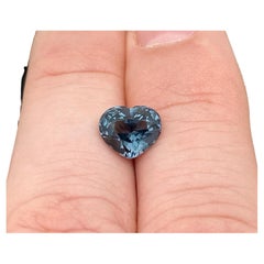 AGL Certified Natural 2.82Ct Greyish-blue Spinel gemstone, Heart cut, Sri-Lanka