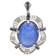 AGL Certified " NO HEAT" Sapphire and Diamond Pendant