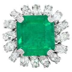 AGL certified over 8 carat Colombian emerald ring