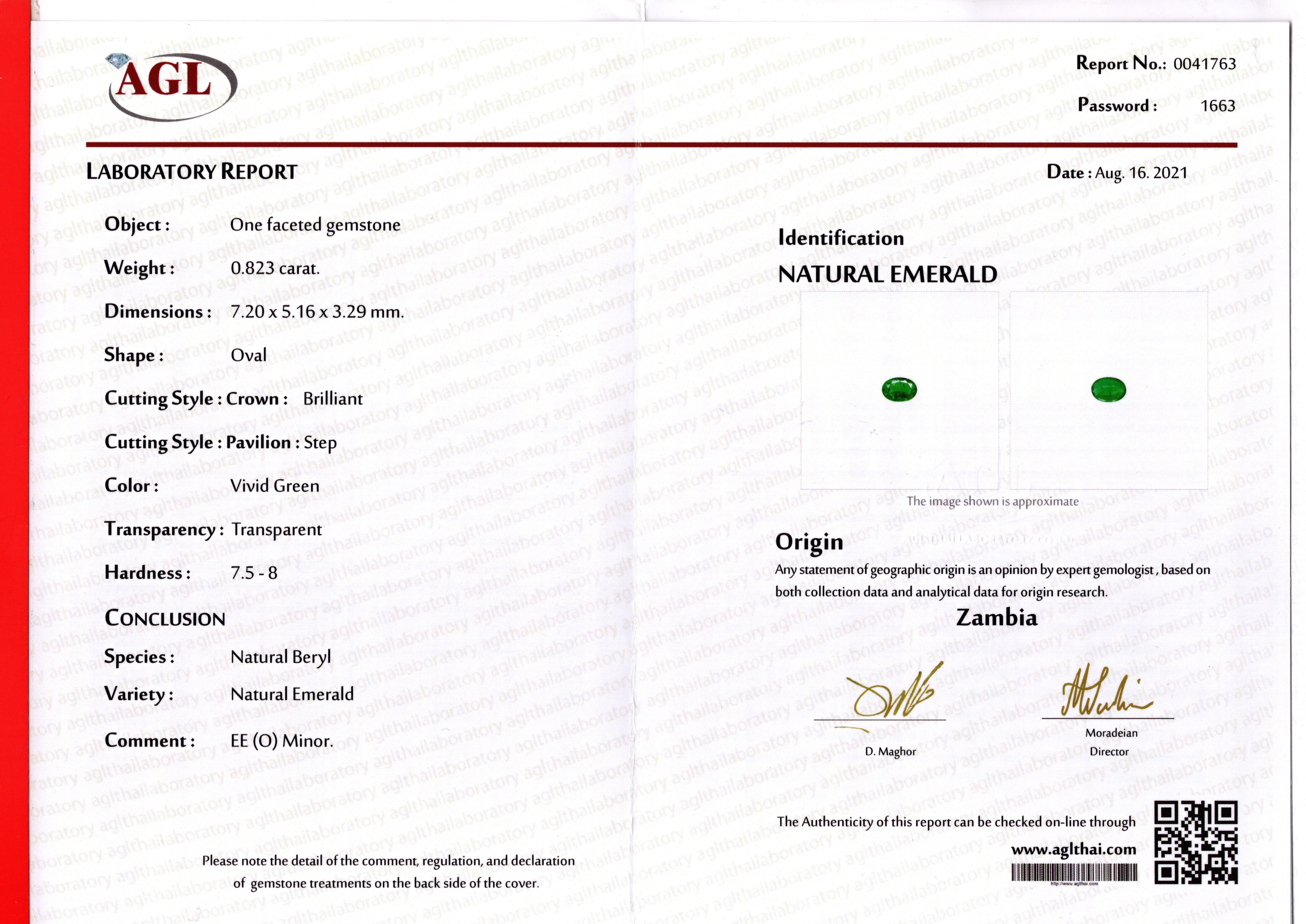 AGL & GFCO Certified 0.823 Carat Diamond Ring For Sale 2