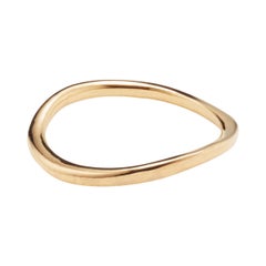AGMES Thin 14k Solid Gold Astrid Sculptural Ring