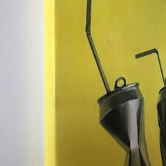 Black cans, Painting, Oil on Canvas