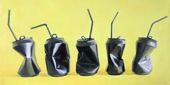 Black cans, Painting, Oil on Canvas