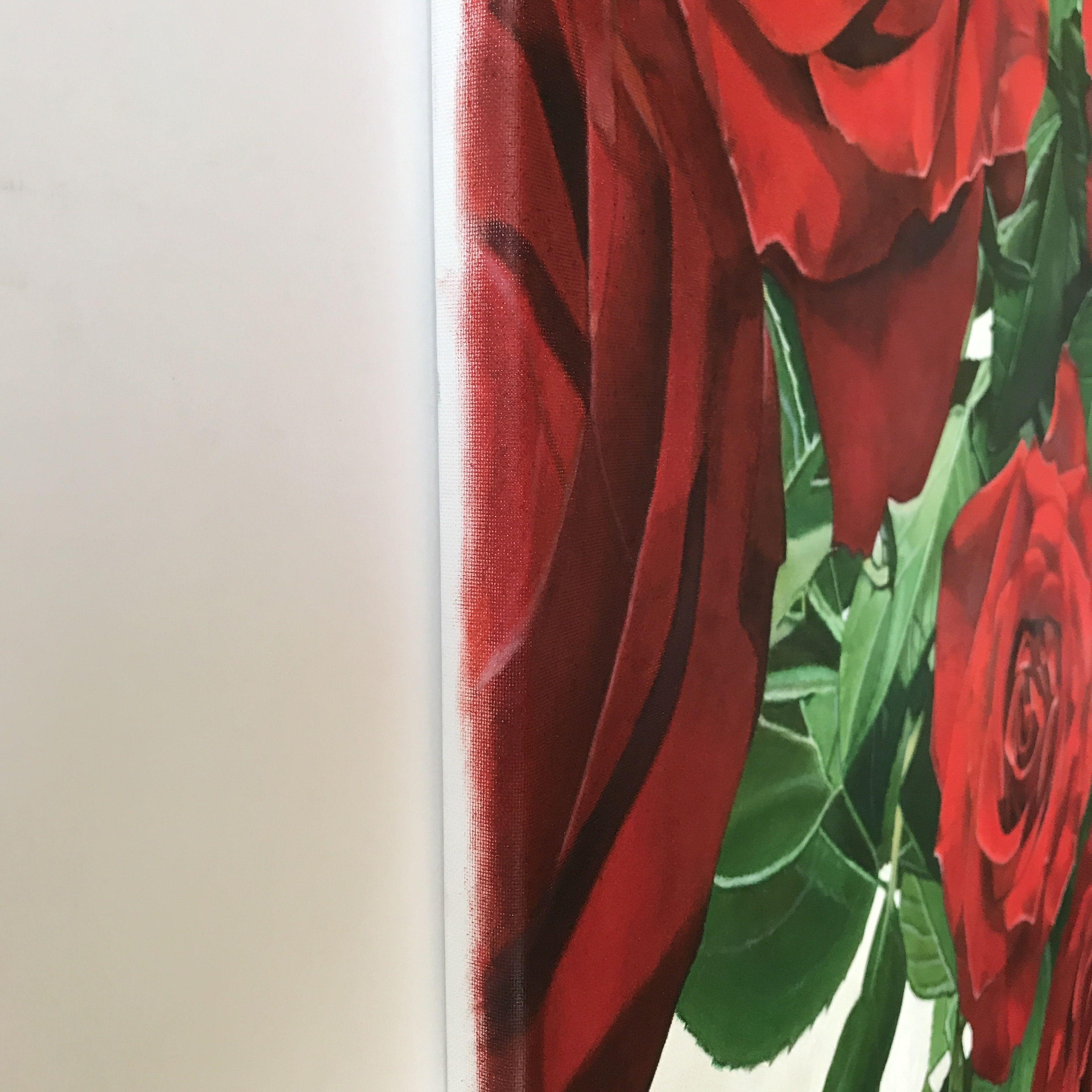 Les roses rouges (Le rose rosse), Pittura, Olio su tela in vendita 1