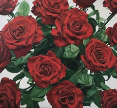 Les roses rouges (The red roses), Painting, Oil on Canvas