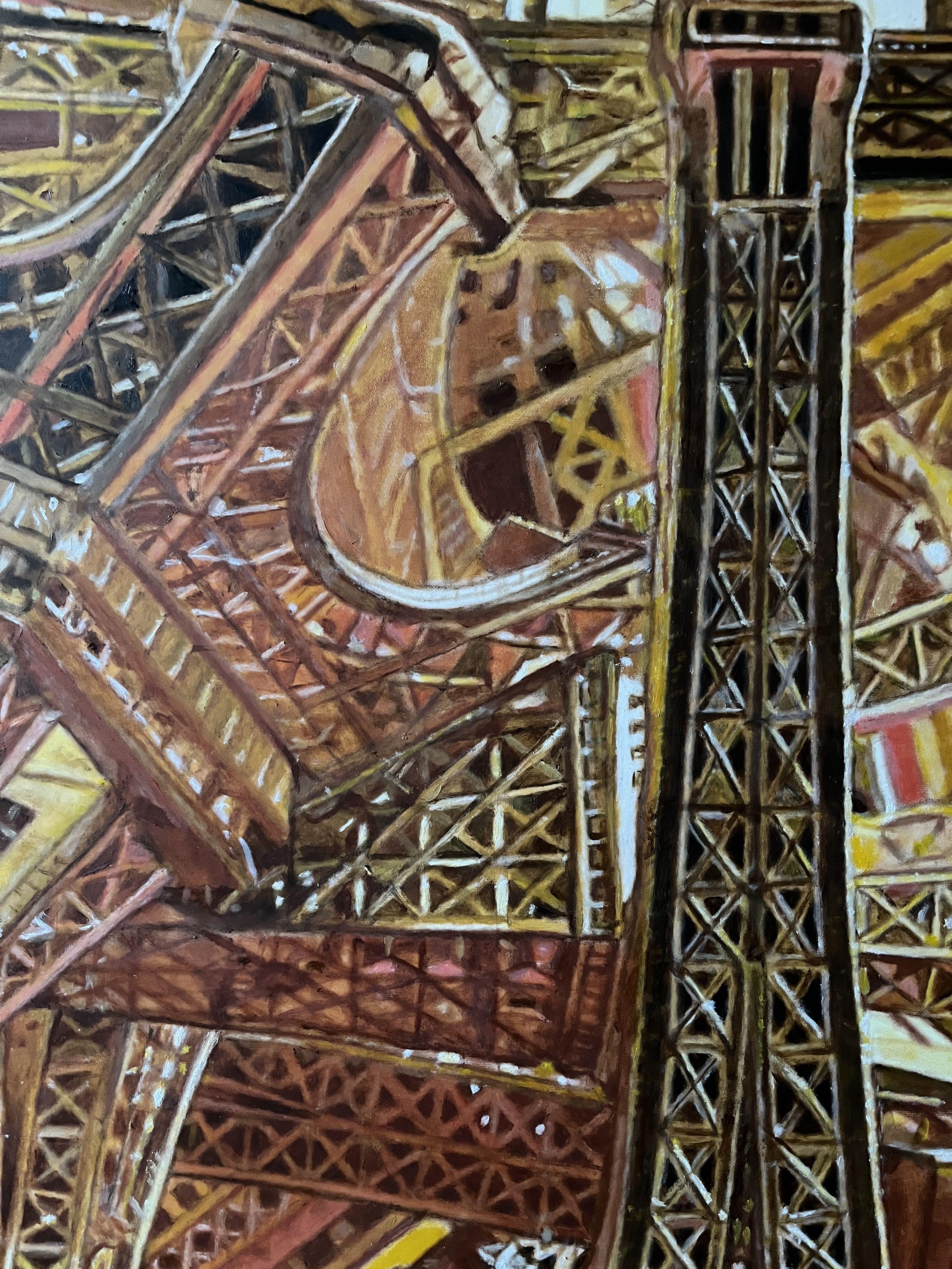 Souvenirs de Paris II, Peinture, Huile sur Toile - Photoréalisme Painting par AgnÃ¨s LefÃ¨vre
