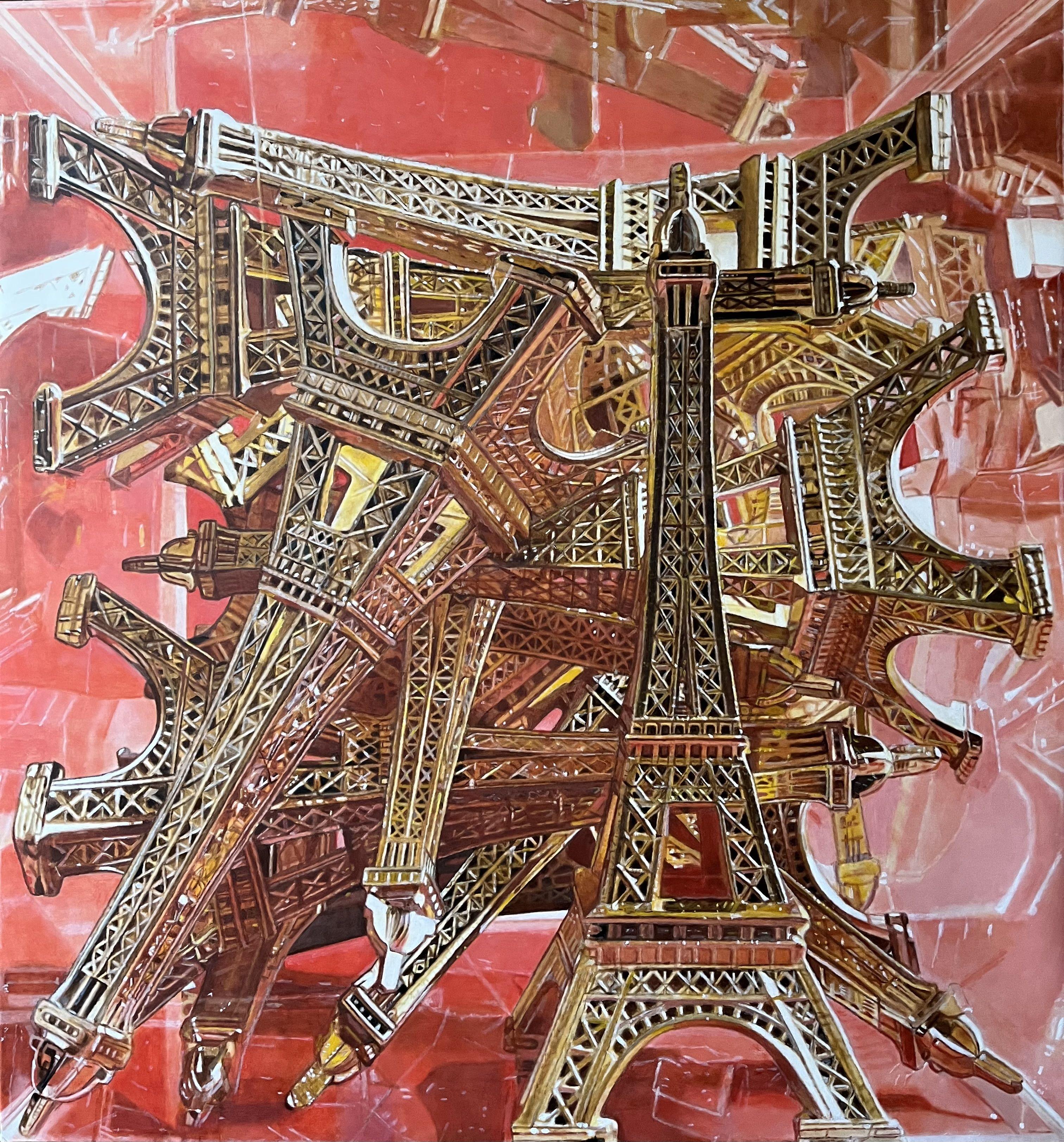 Souvenirs de Paris II, Gemälde, Öl auf Leinwand – Painting von AgnÃ¨s LefÃ¨vre