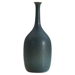 Agne Aronson, Vase, Blue-Glazed Stoneware, Sweden, 1960s