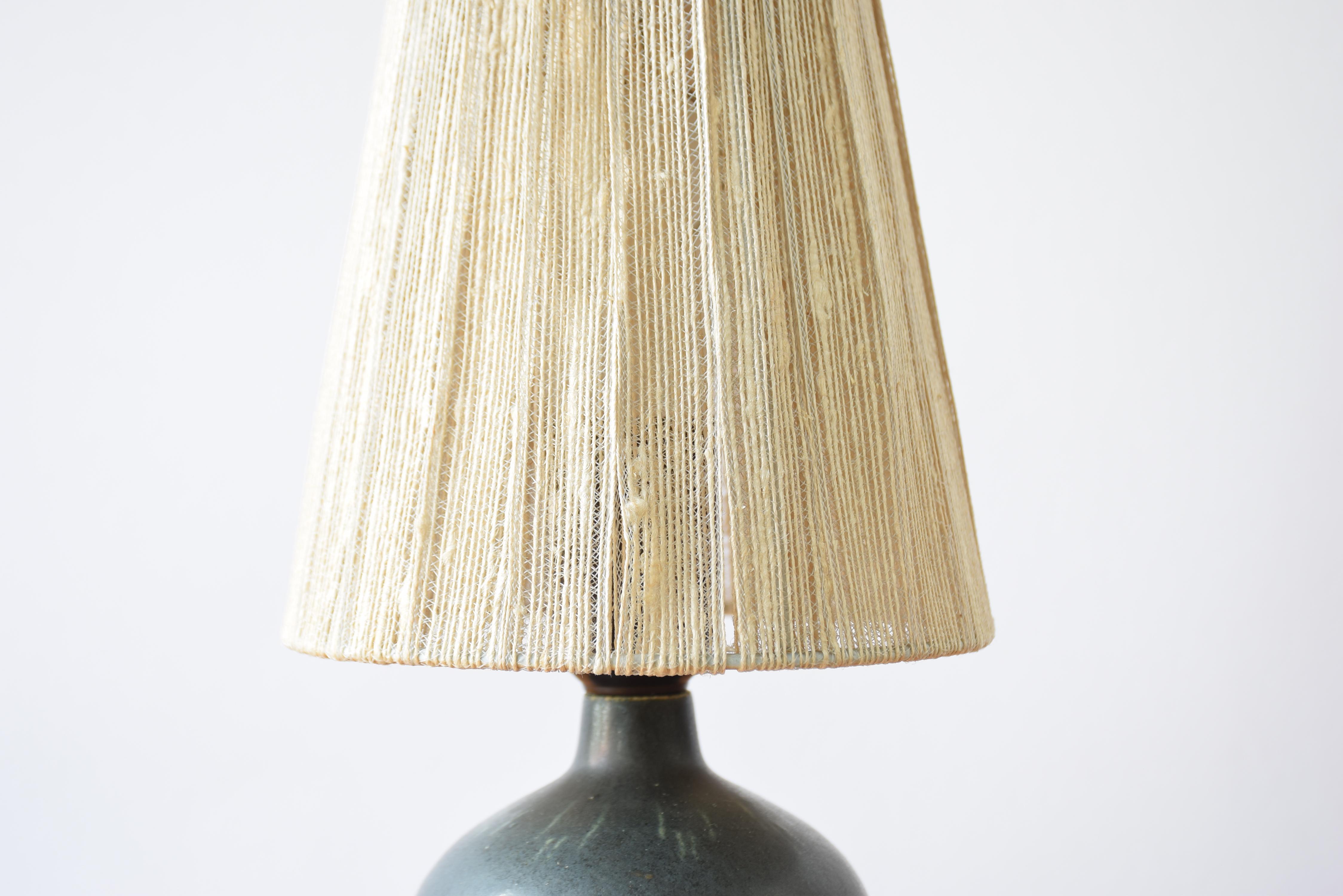 Agne Aronsson Aronson Mid-Century Table Lamp Original Shade, Sweden 1960s 2