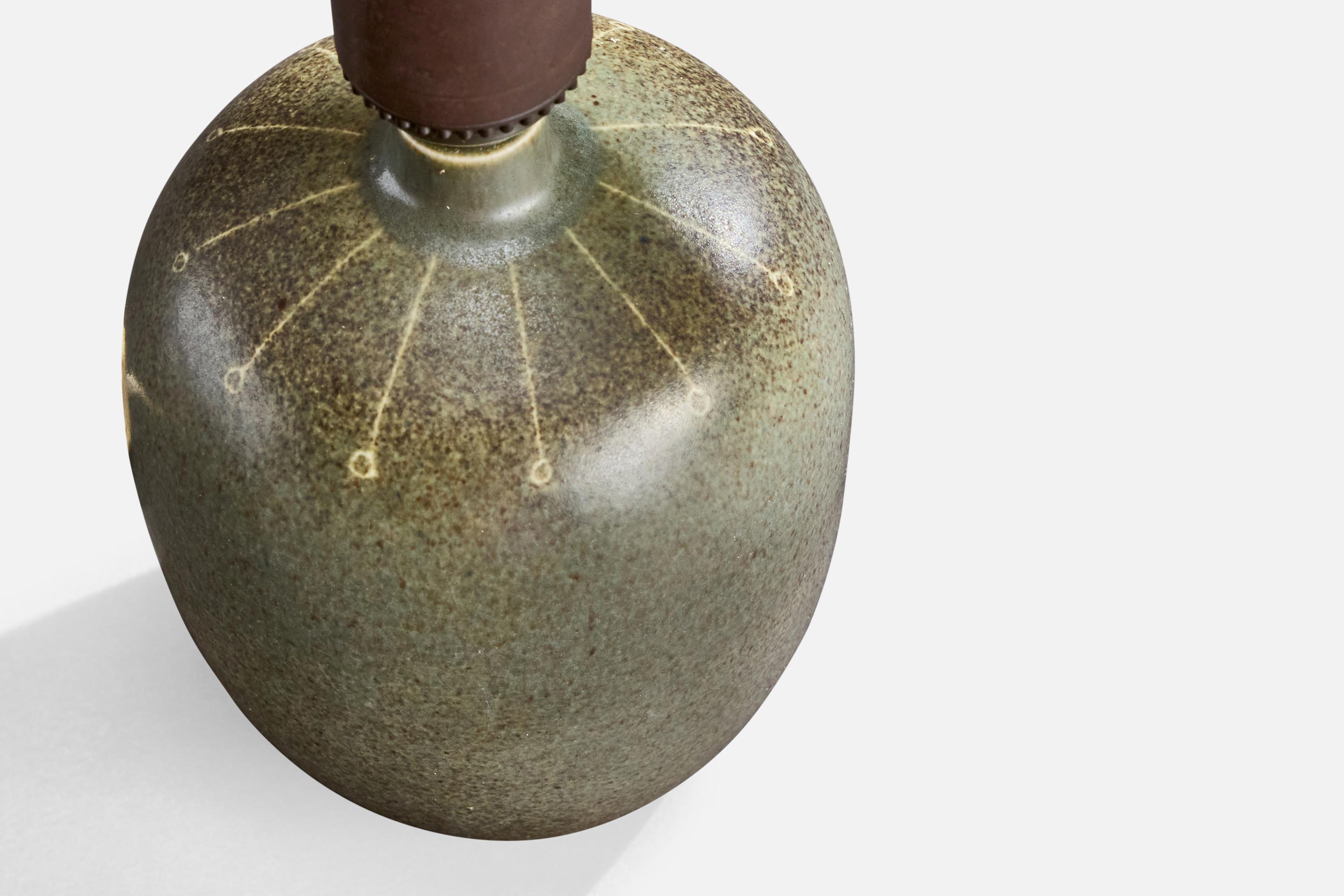 Mid-20th Century Agne Aronsson, Table Lamp, Ceramic, Sweden, 1960s For Sale