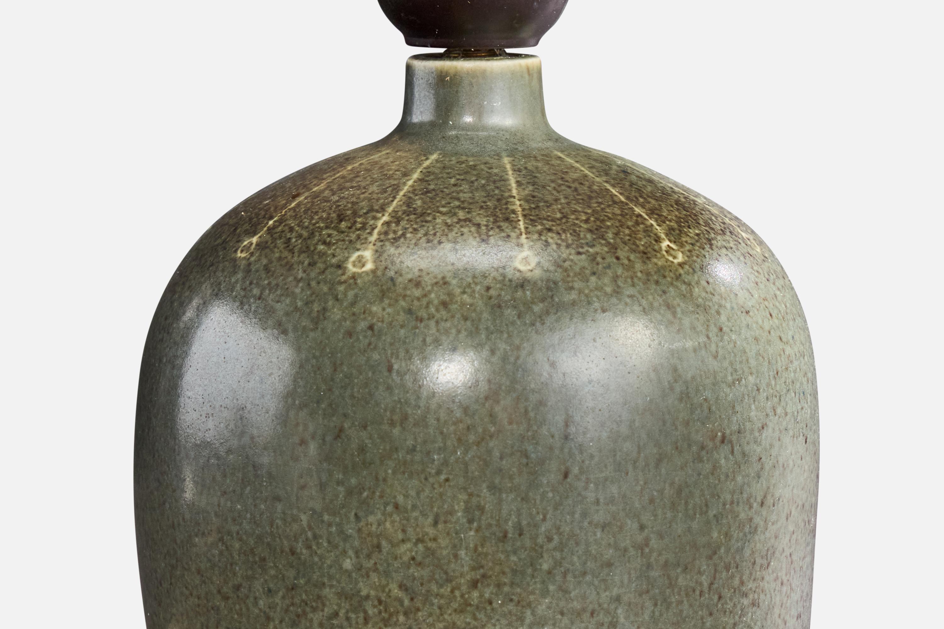 Agne Aronsson, Table Lamp, Ceramic, Sweden, 1960s For Sale 1