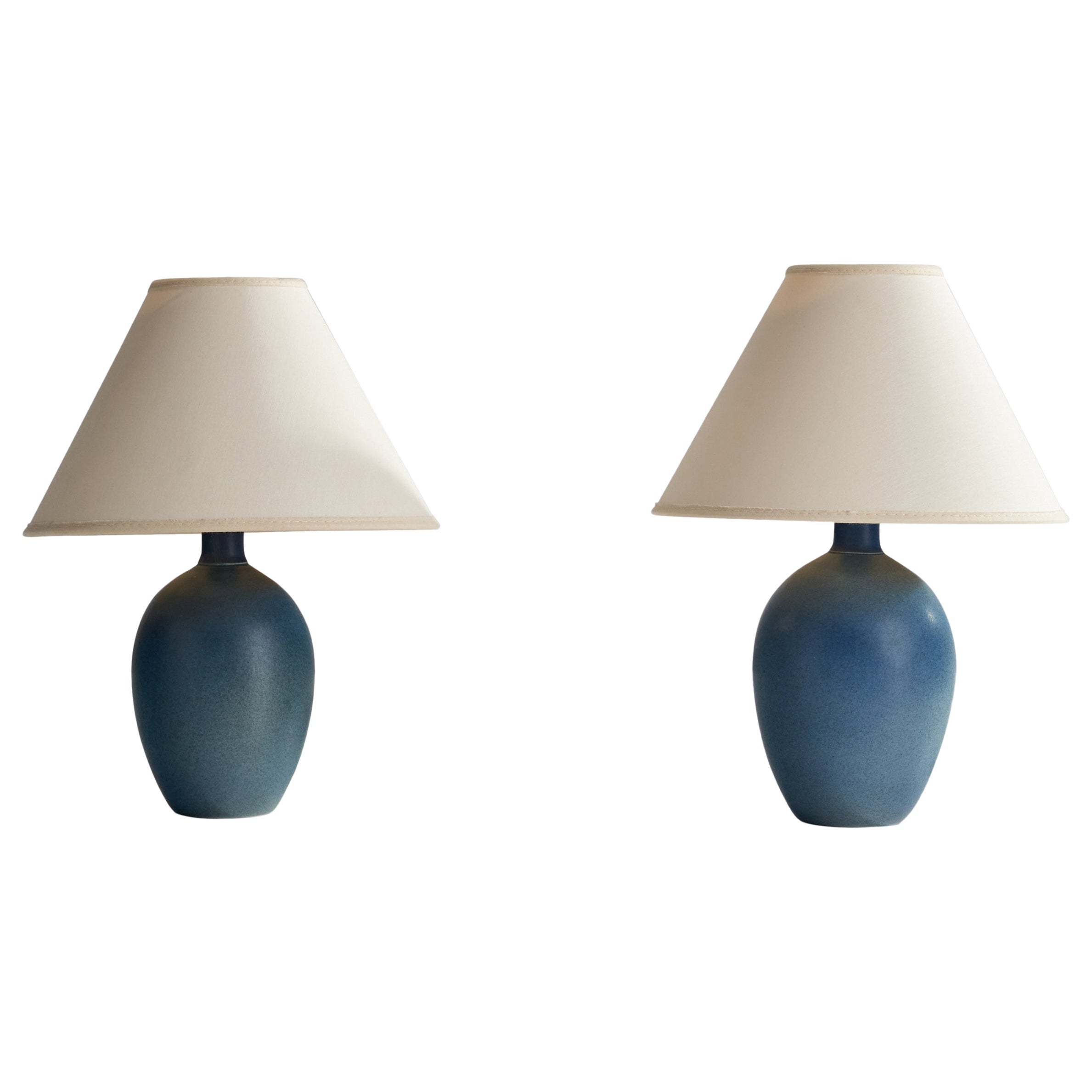 Agnes Aronsson, Lampade da tavolo, gres, tessuto, Svezia, anni '70