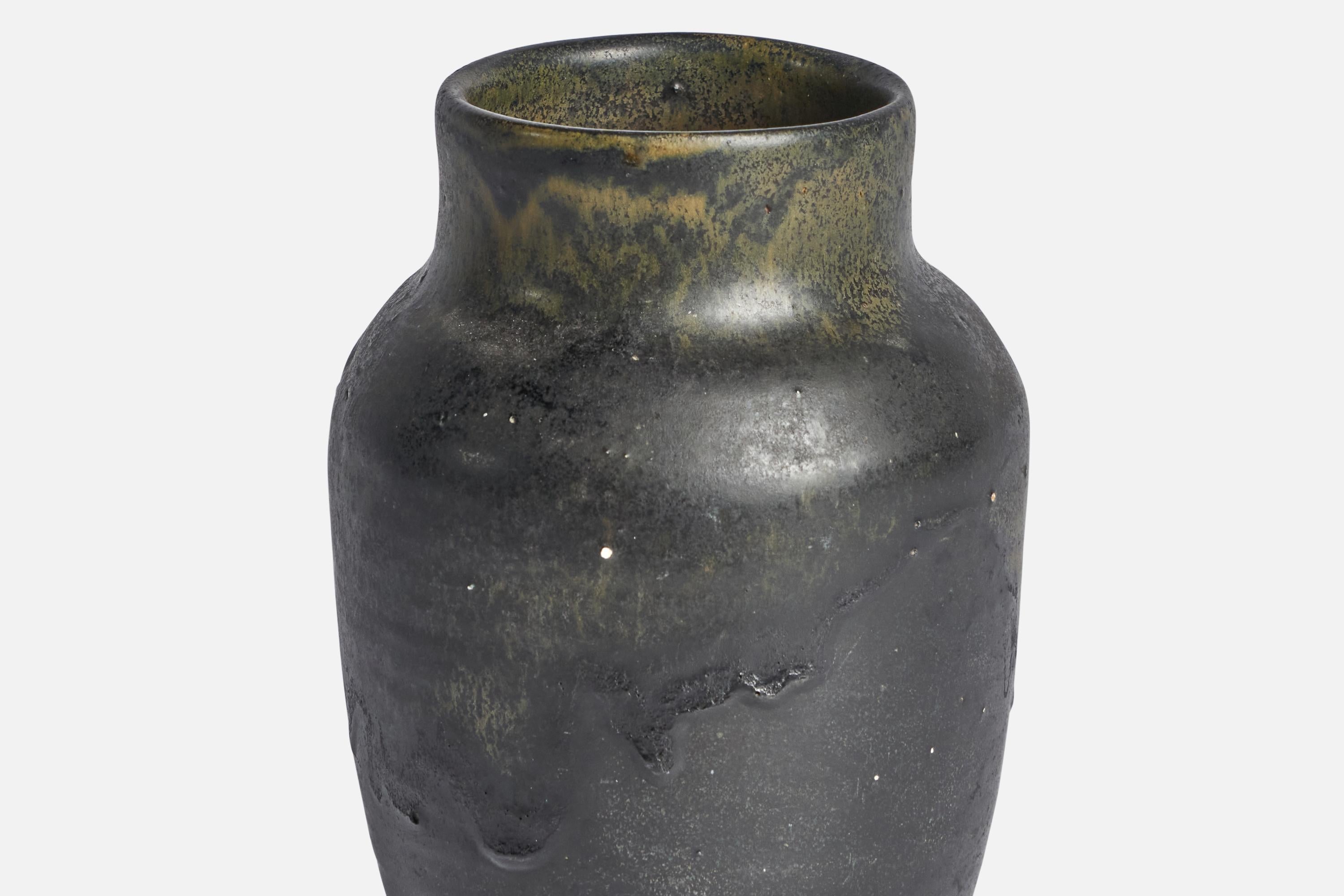 Swedish Agne Aronsson, Vase, Stoneware, Sweden, 1970s For Sale