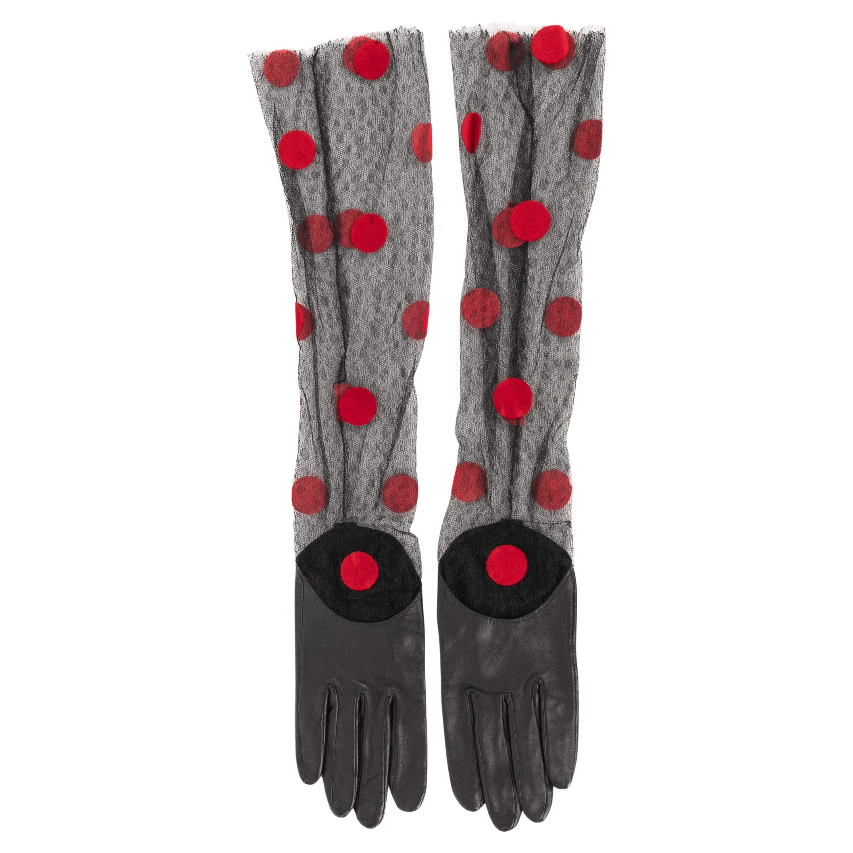 Agnelle dotted gloves For Sale