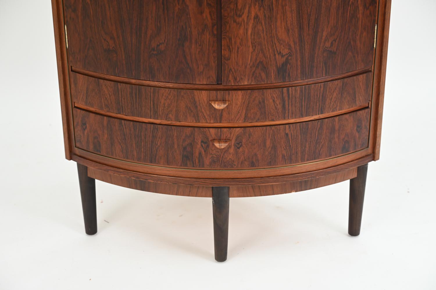 Mid-Century Modern Agner Christoffersen Rosewood Corner Cabinet