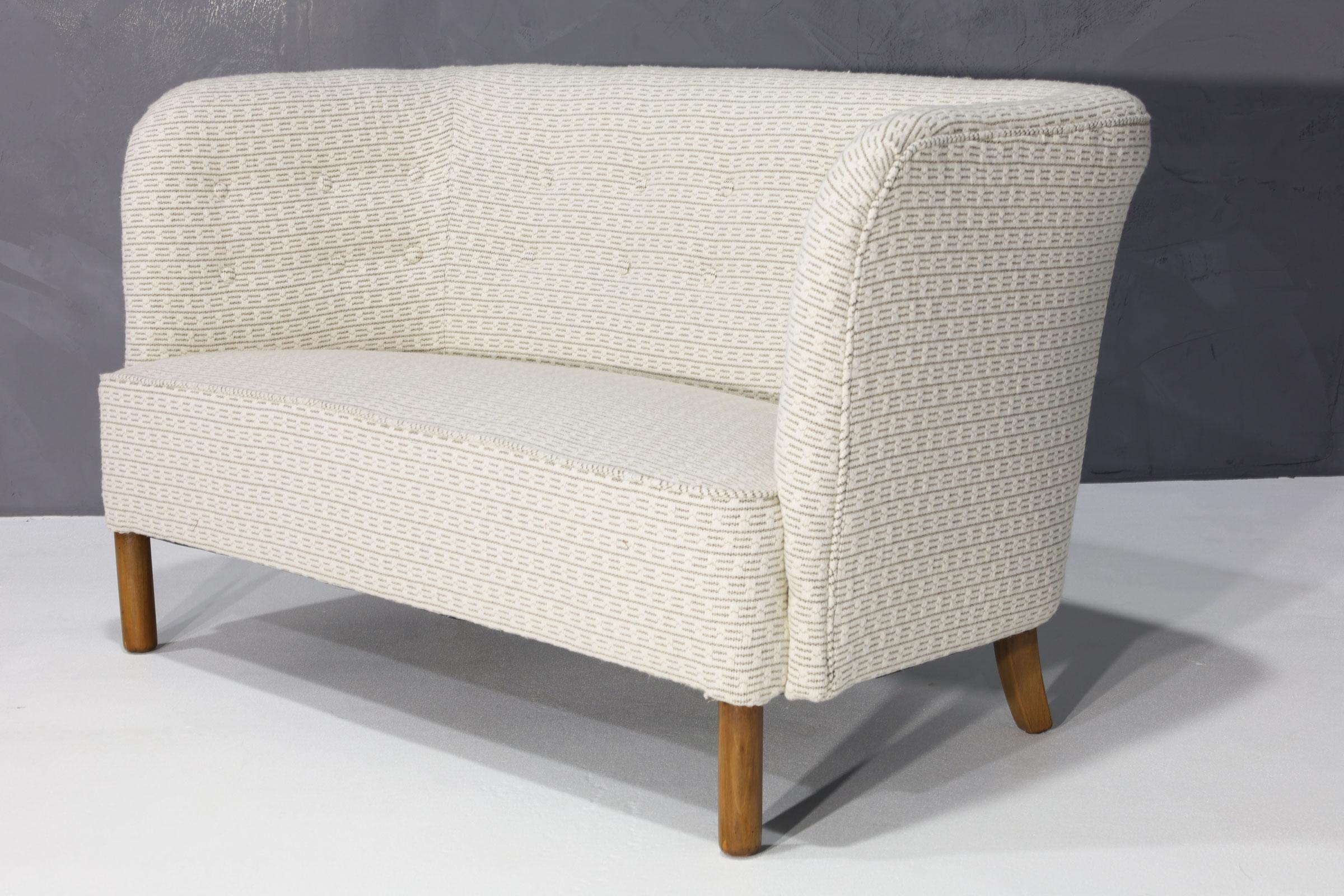 20th Century Agner Christoffersen Settee in Kelly Wearstler Upholstery For Sale