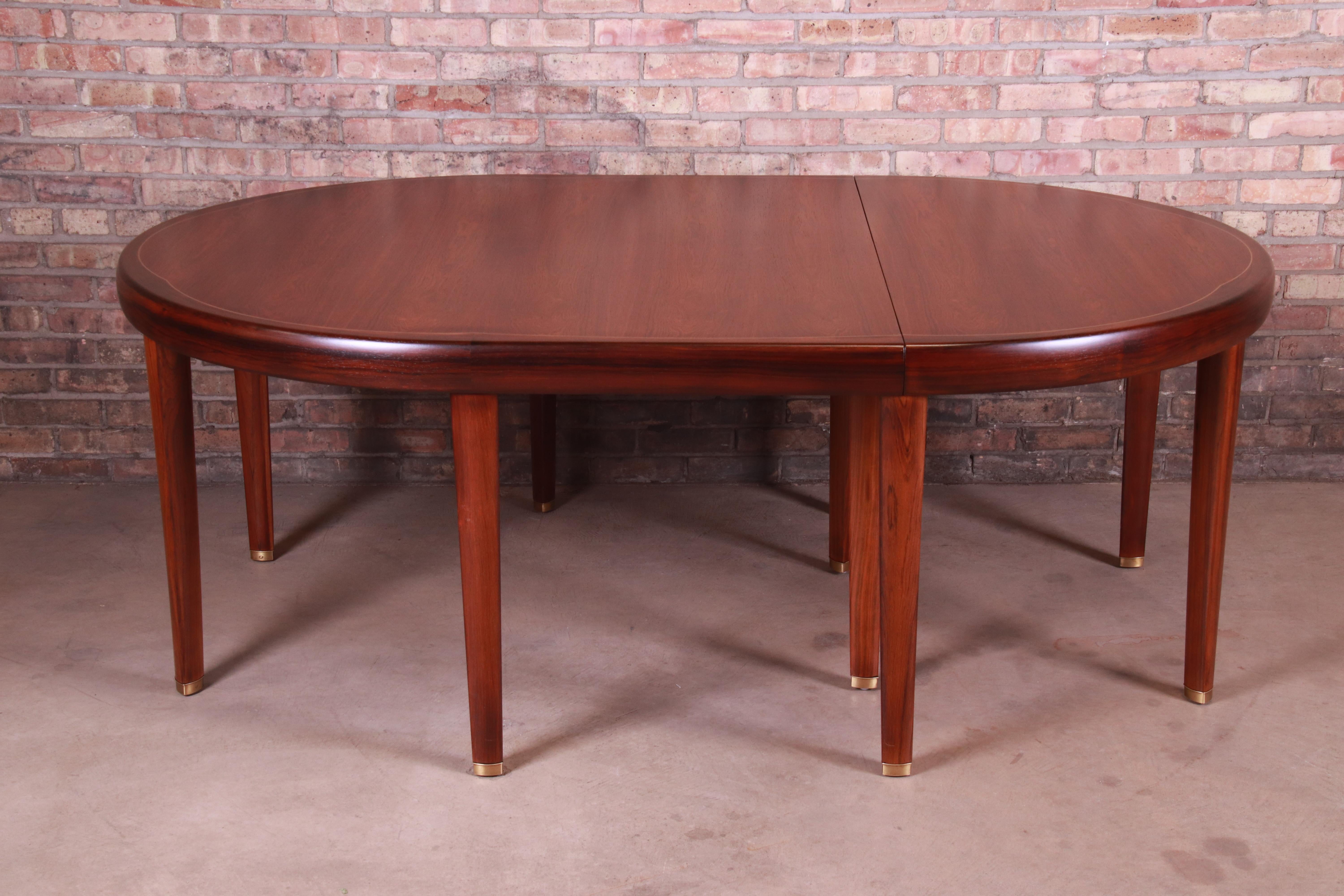 20th Century Agner Christoffersen Style Monumental Danish Rosewood Dining Table, Restored