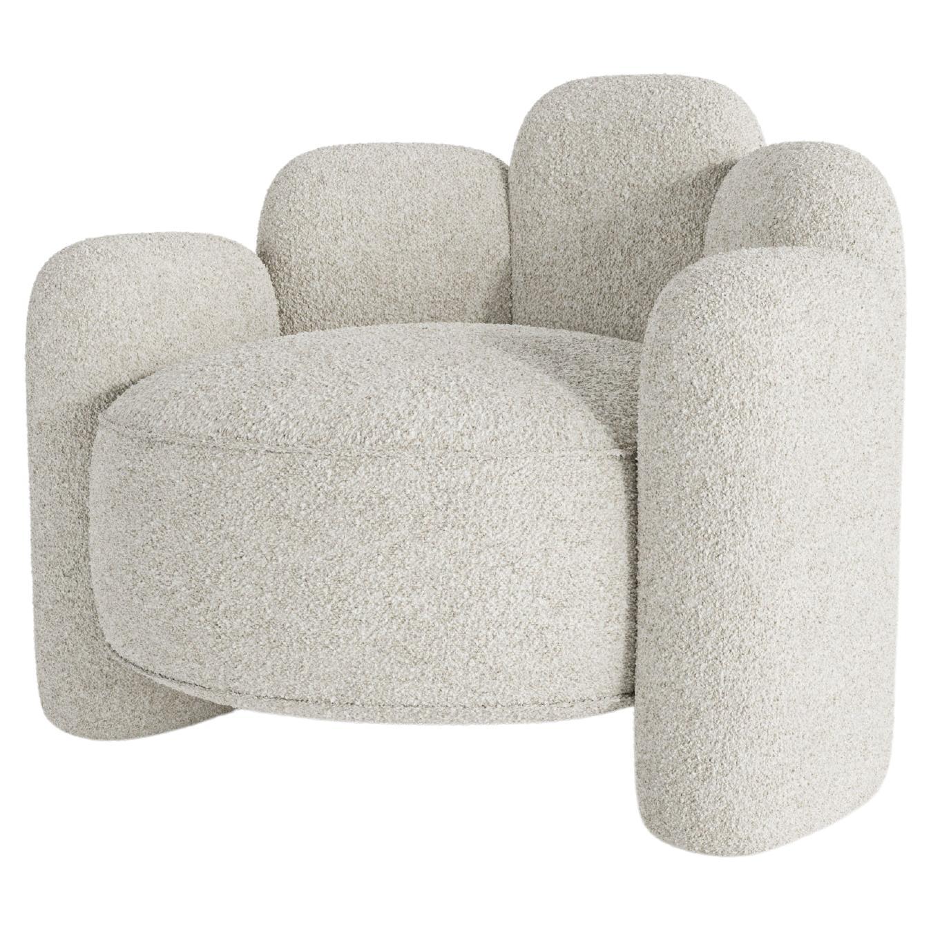 Fauteuil Agnes Pearl Bouclé