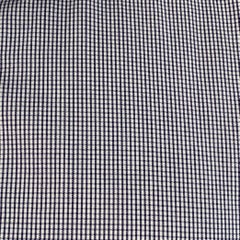 AGNÈS B. Size 38 Navy White Gingham Cotton Button Down Collar Short Sleeve Shirt