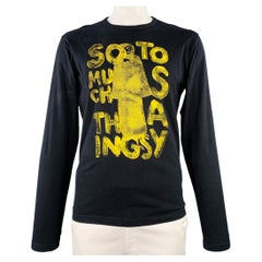 AGNÈS B. x VINCENT MICHEA Size 4 Black Yellow Graphic Cotton Pullover