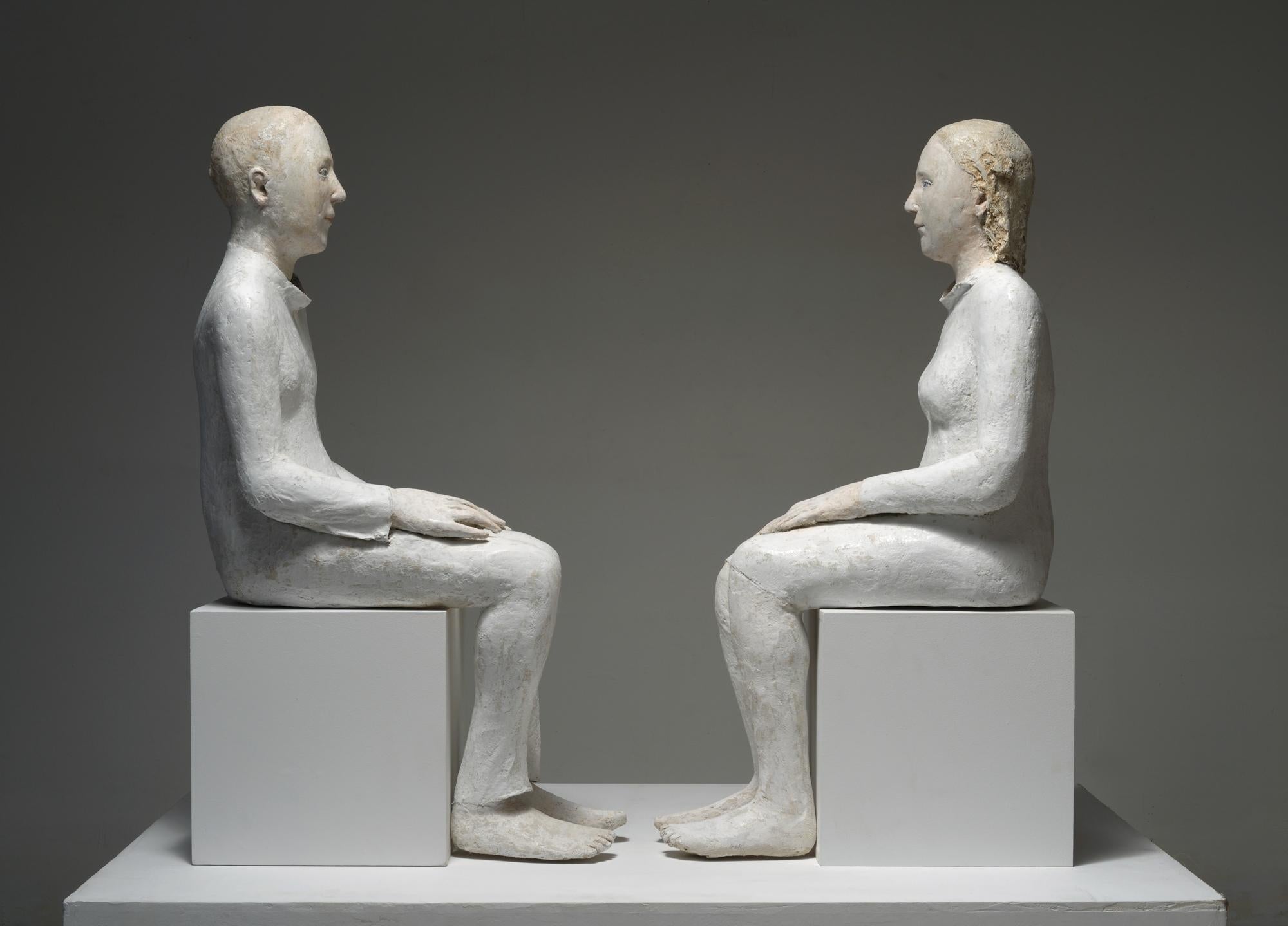 Face à Face - Sculpture by Agnes Baillon
