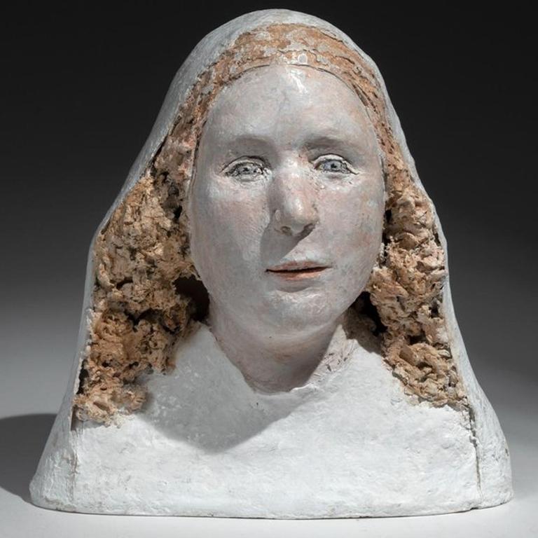 Madonne, Kleine Madonne – Sculpture von Agnes Baillon