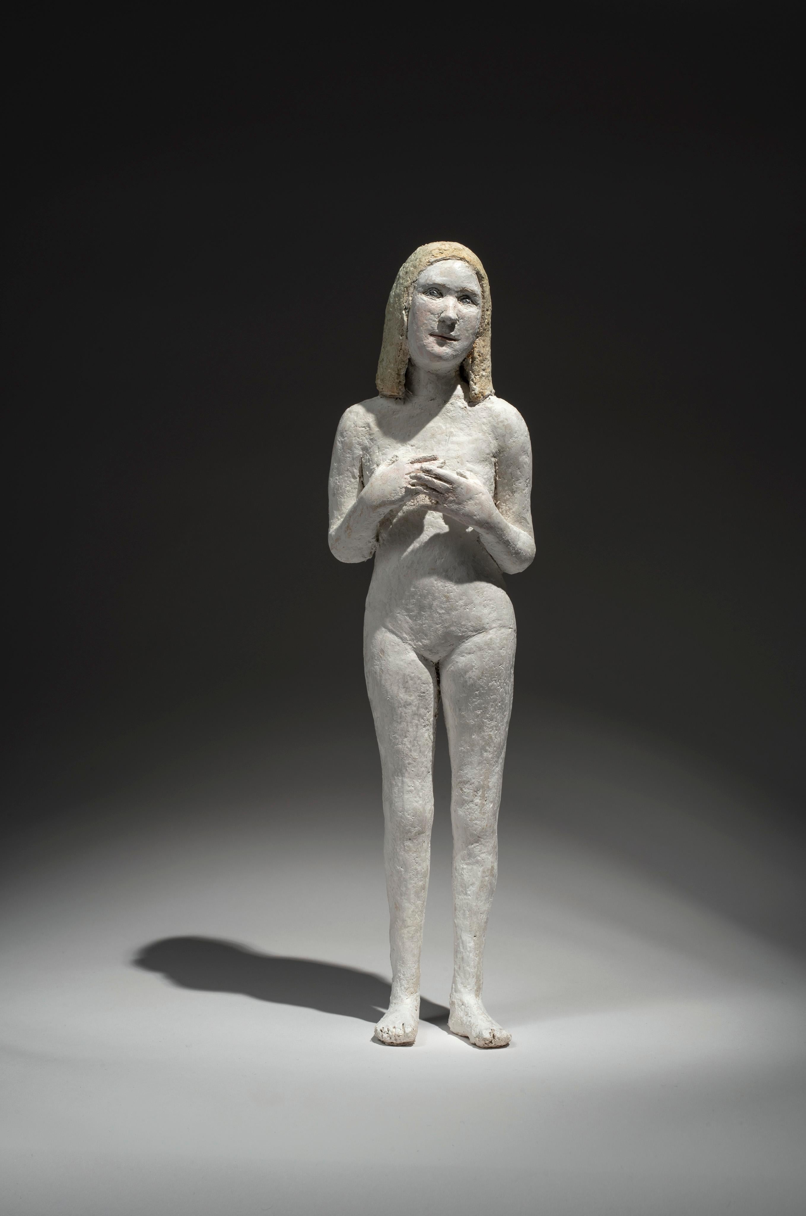 Agnes Baillon Figurative Sculpture - Standing Female Figure: 'Nageuse Embrassee'
